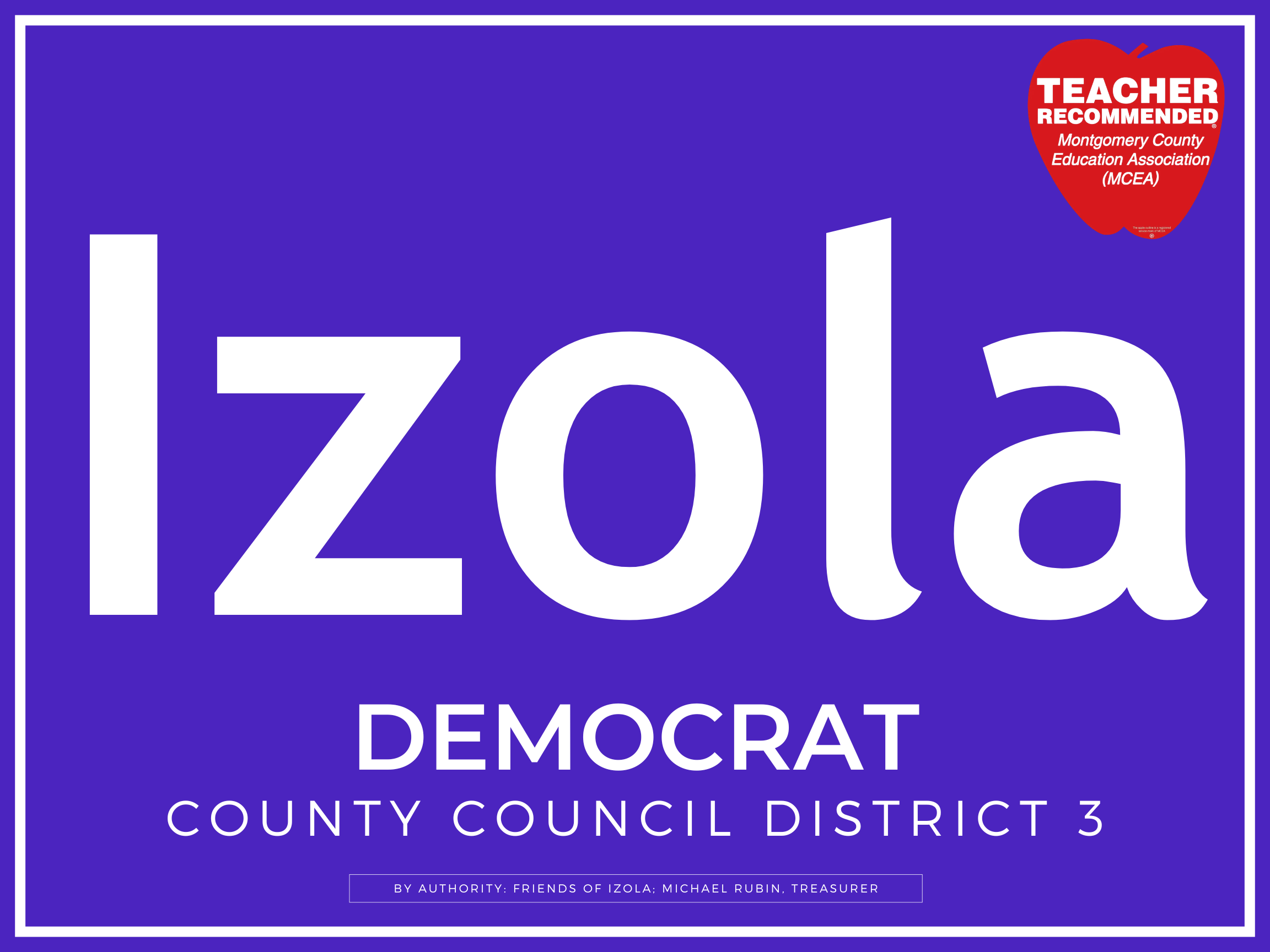 Izola Shaw yard sign