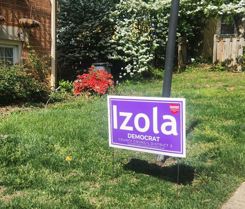 Izola Shaw yard sign in community