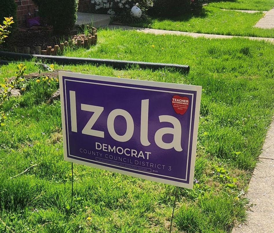 Izola Shaw yard sign in community